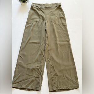 Max Studio Wide Leg Elastic Waist Trouser Pants in Meadow Mint Green